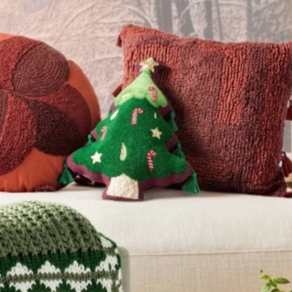 NWT Christmas Tree Shaped Decorative Pillow from Opalhouse Target